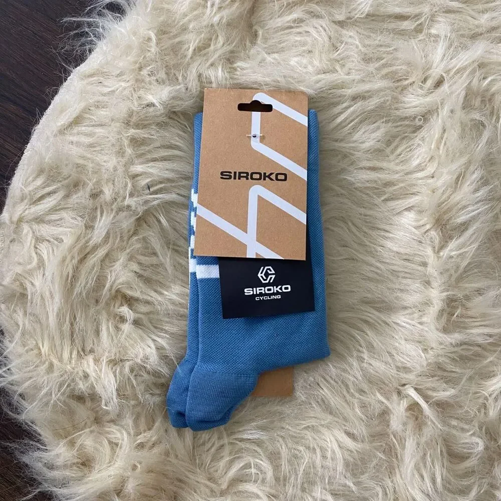 New Pair of Siroko S1 Blue Cycling Socks Size XS / S